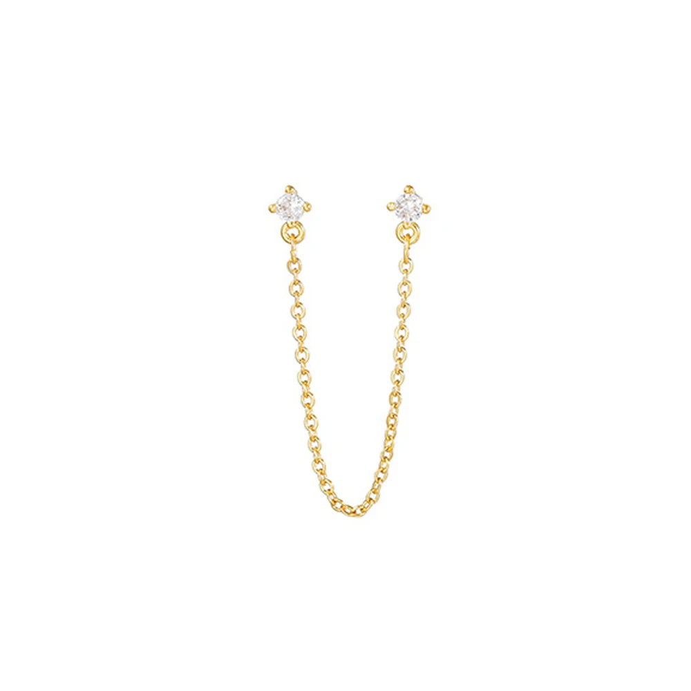 CowLost | stainless-steel-link-chain-gold-color-hanging-earrings-for-women |8