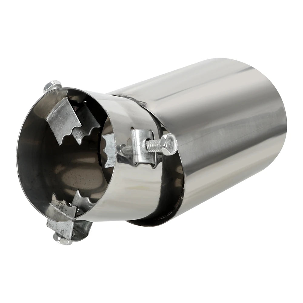 CowLost | product_id-universal-stainless-steel-round-car-exhaust-tail-muffler-1pcs |5