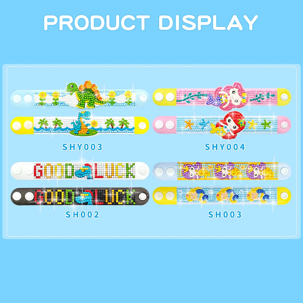 CowLost | product_id-diy-childrens-diamond-drawing-bracelet-kit-with-eva-wristband-gift |7