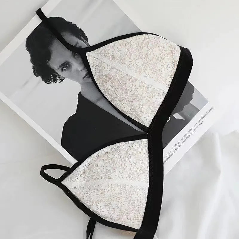 CowLost | product_id-wireless-lace-push-up-bra-for-women-thin-french-triangle-bralette |4