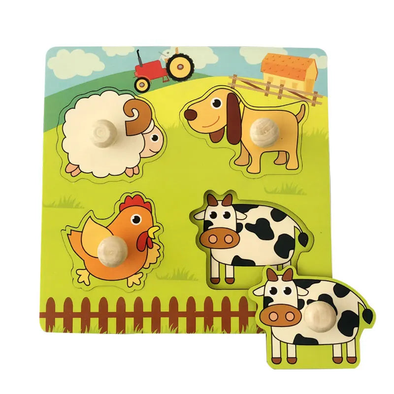 CowLost | fencing-barriers-montessori-baby-wooden-puzzles-1-3-years-educational-toys |30