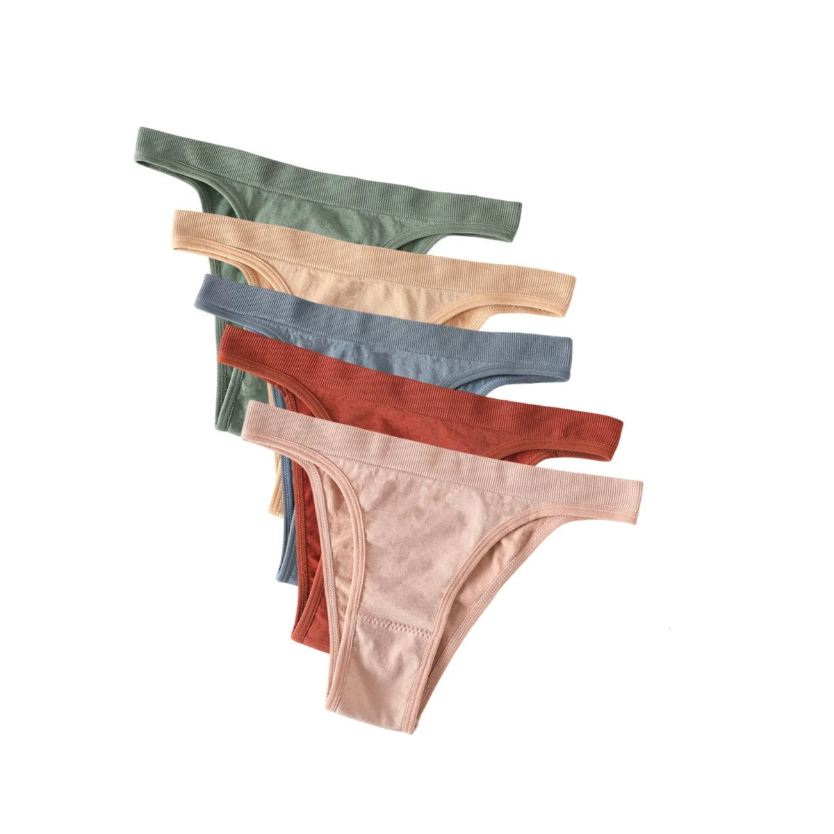 CowLost | product_id-5pcs-women-seamless-brazilian-high-leg-solid-color-panties |28