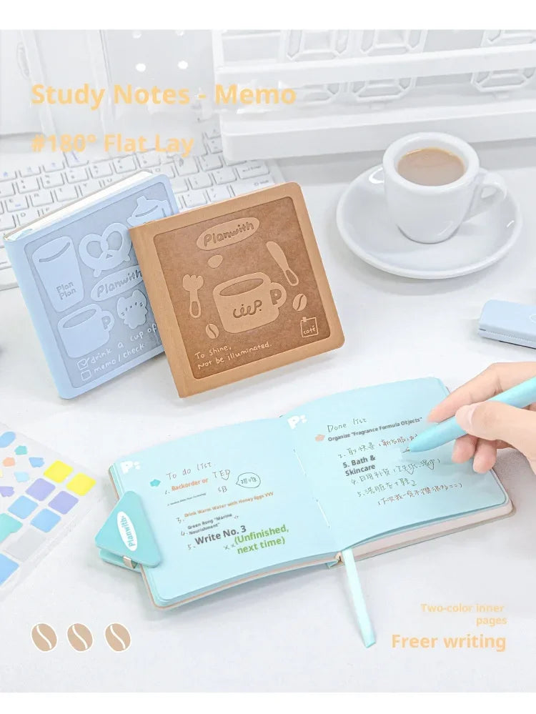 CowLost | product_id-planwith-coffee-theme-kawaii-mini-memo-pad-thick-blank-pages-for-journaling-sketching-to-do-lists |21
