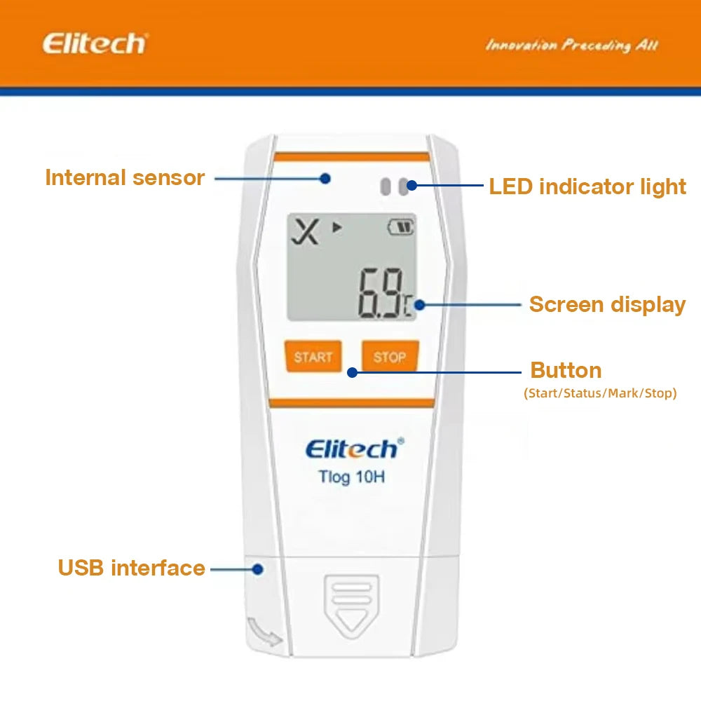 Tlog Series USB Temperature Humidity Data Logger LCD Ultra-low Temp Recorder for Cold-chain Lab