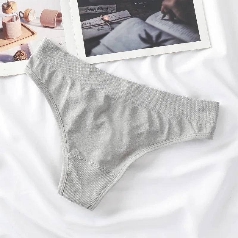 CowLost | 1pc-seamless-thongs-women-high-waist-panties-sports-underwear-ladies-sexy-lingere-comfortable-t-back-panty-women-g-string |9