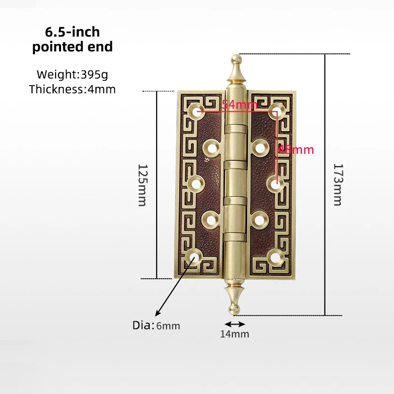 CowLost | kedlo-european-classic-luxury-door-brass-6-5-inch-adjustable-hinge |12