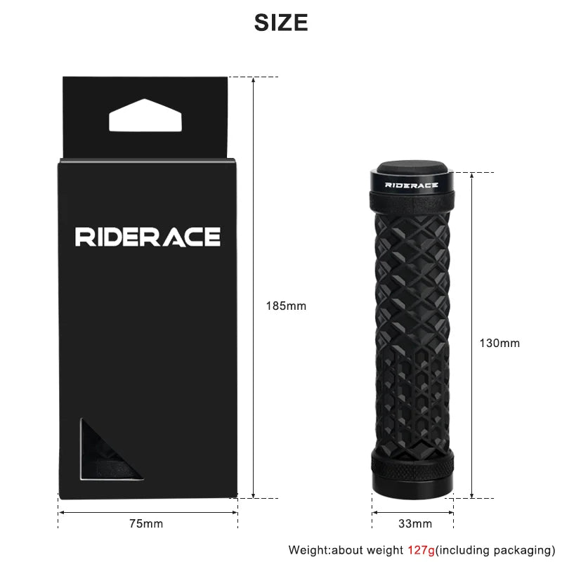 CowLost | riderace-bicycle-handlebar-grips-soft-rubber-mtb-mountain-bike-lock-on-handle-bar-cover-shockproof-anti-slip-ergonomic-cycling |7