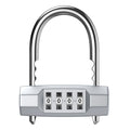 Combination 4-Digit Resettable Waterproof Padlock with Adjustable Shackle for Gym Luggage
