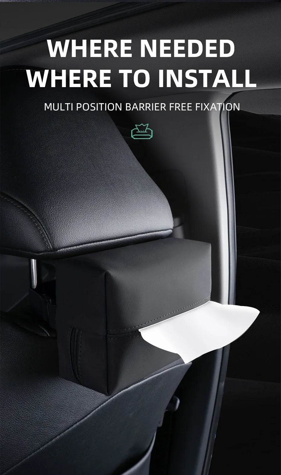 CowLost | paper-towel-holders-product_id-nappa-leather-car-tissue-box-holder-hanging-on-sun-visor-or-seat-back-organizer |12