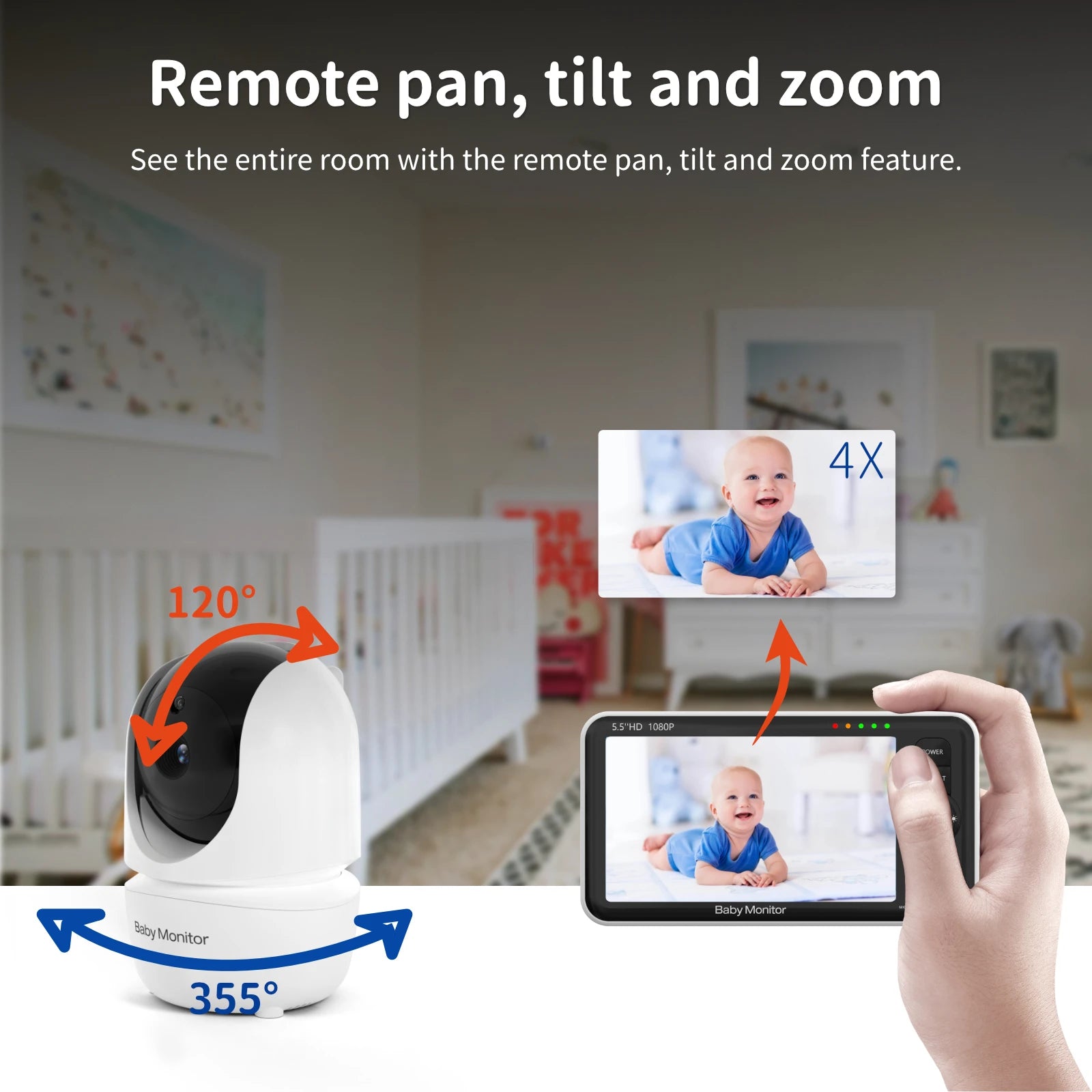 CowLost | baby-transport-accessories-babystar-5-5-hd-baby-monitor-with-pan-tilt-zoom-1000ft-range-no-wifi-night-vision-temperature-lullaby-two-way-audio-vox-mode |9