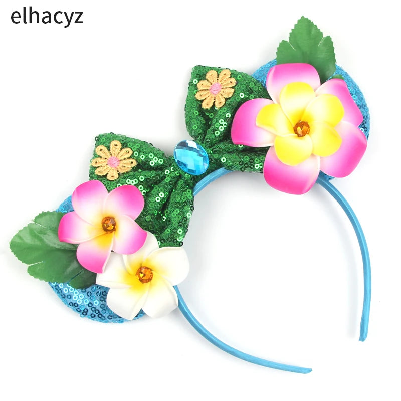 CowLost | cartoon-lilo-stitch-head-band-girls-sequins-bow-hairband |15