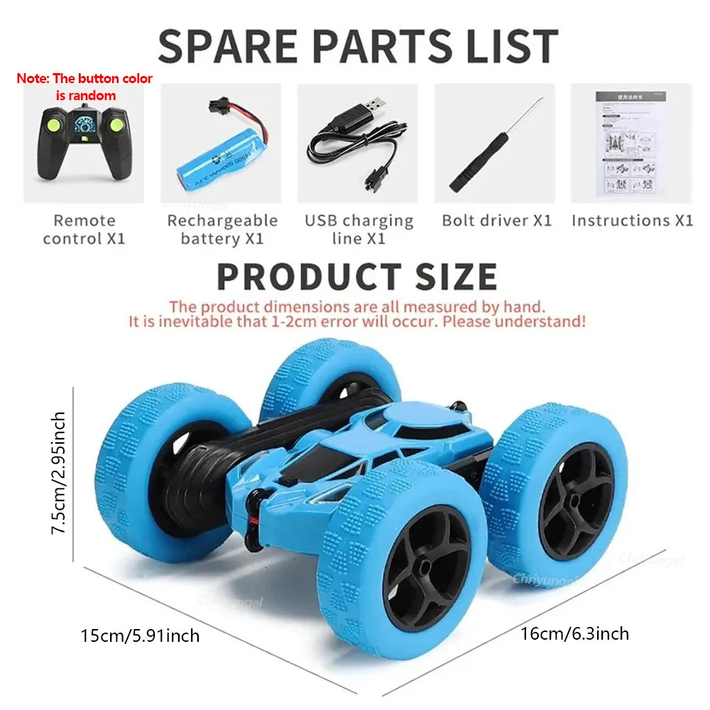 CowLost | rc-stunt-car-children-double-sided-flip-2-4g-remote-control-360-deree-rotation-off-road-drift-rc-car-gifts-for-kids-adults-boys |16