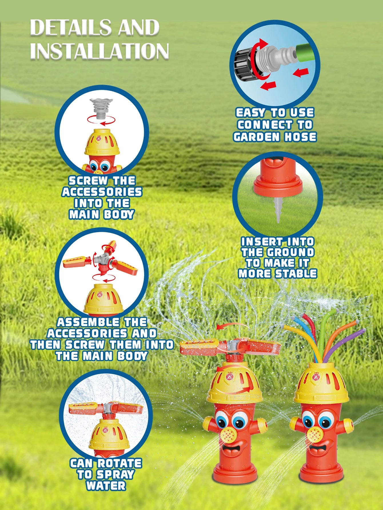 CowLost | product_id-fire-hydrant-water-spray-toy-sprinkler-set-for-kids-outdoor-garden-splash-gift |9