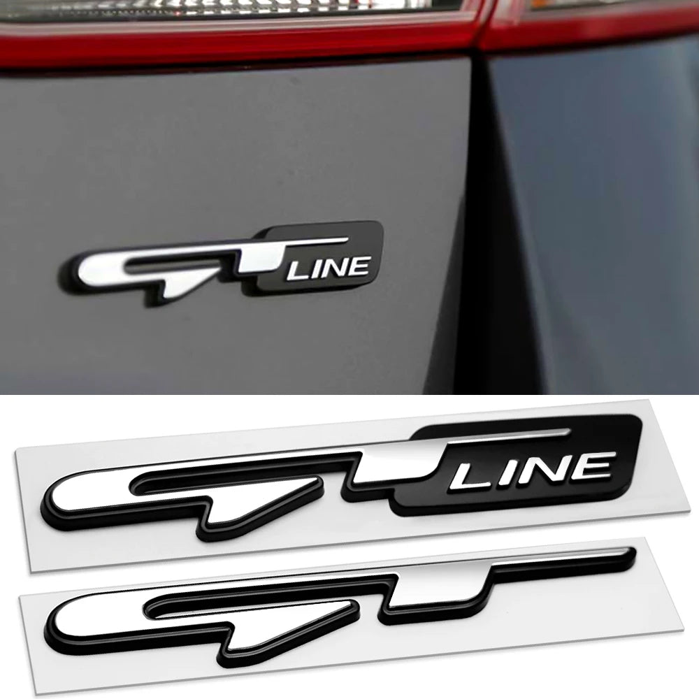 CowLost | 3d-car-gt-line-design-fender-rear-trunk-body-emblem-badge-sticker-for-peugeot-for-kia-k9-forte-ceed-cerato-rio-k3-k5-accessories |1