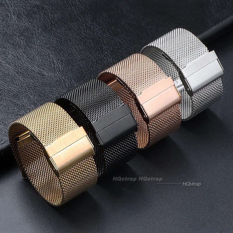 Milanese Mesh Stainless Steel Watchband 0.6mm 8-24mm Universal Strap for DW