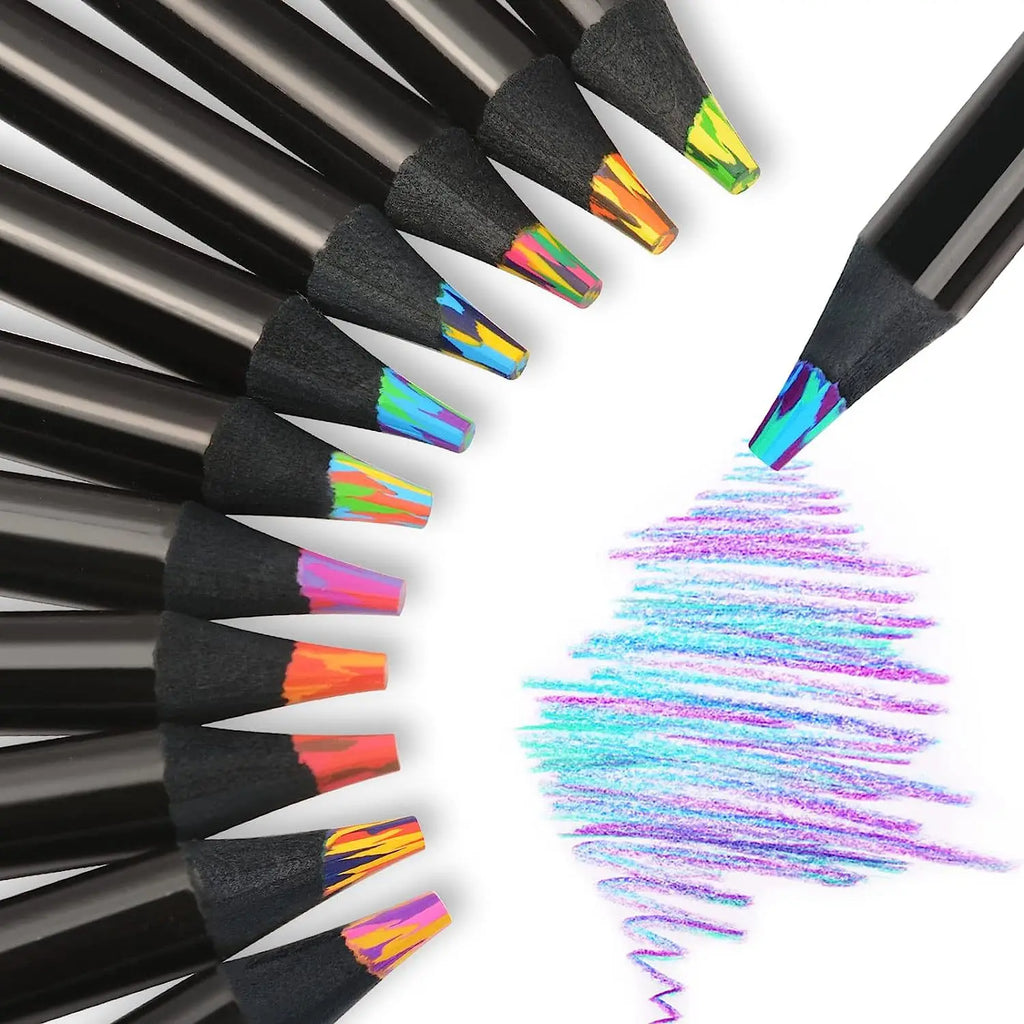 CowLost | rainbow-color-pencils-for-kids-concentric-gradient-crayons |1