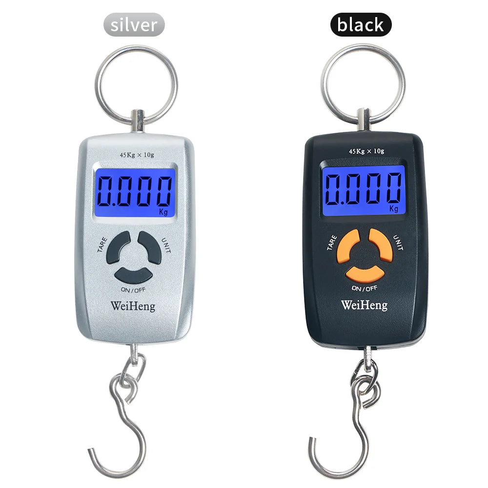 JUANJUAN 45kg Mini Digital Hanging Scale Portable Suitcase Fish Hook Weight Balance Kg Lb Oz Jin