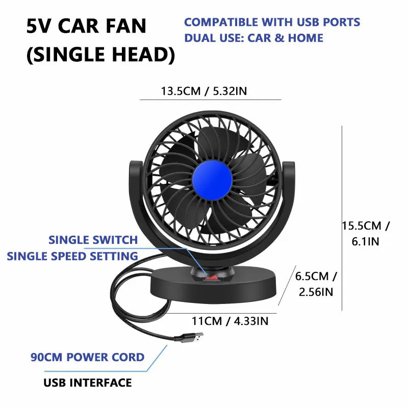 CowLost | product_id-dual-head-3-speed-adjustable-12v-24v-5v-portable-rotating-car-cooling-fan-for-suv-truck |6