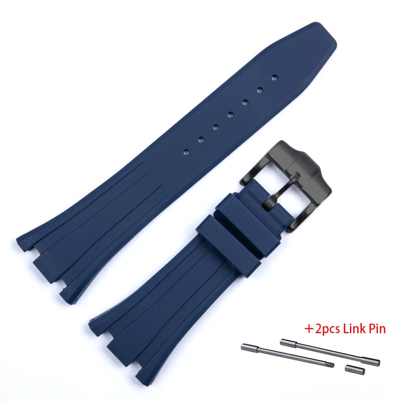 CowLost | product_id-26-27mm-waterproof-soft-silicone-strap-with-link-pin-for-ap-royal-oak-ga2100-ga-2110-replacement-watchband |22