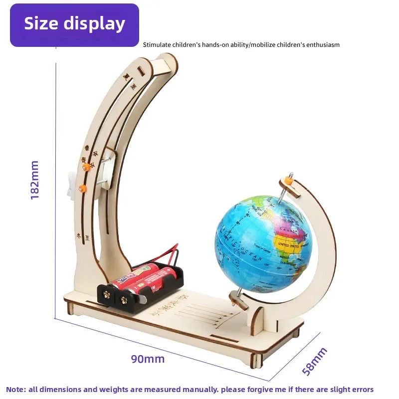 Kids Science DIY Day Night Globe Educational Physics Learning Kit Toy
