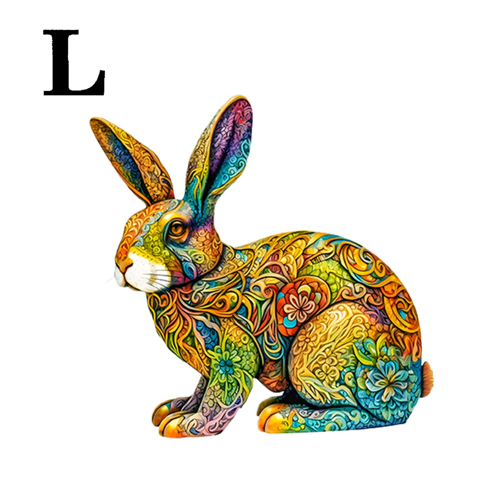 CowLost | product_id-rabbit-shaped-wooden-jigsaw-puzzle-creative-christmas-halloween-gift |9