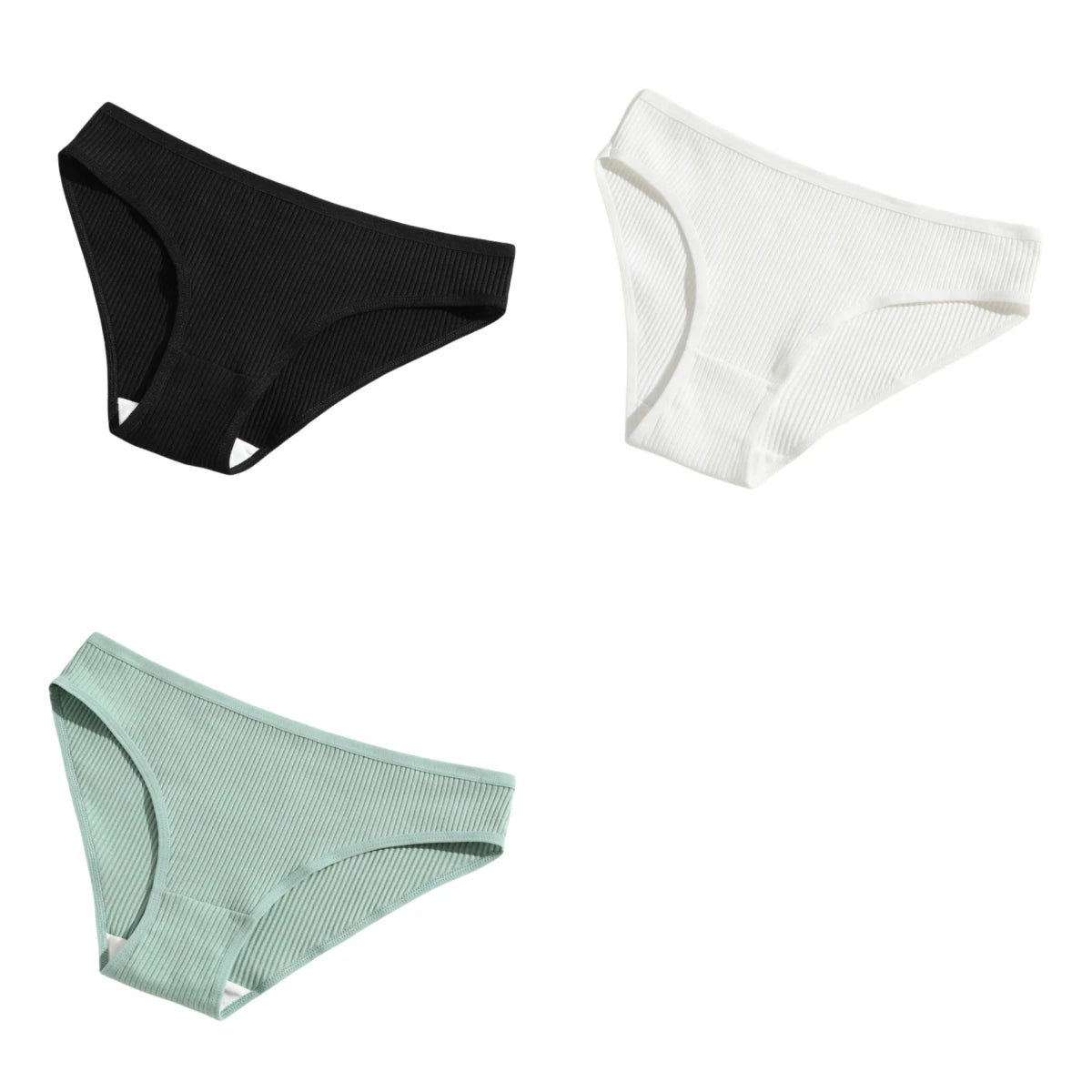 CowLost | product_id-3pcs-women-low-waist-seamless-cotton-breathable-briefs-panties-solid |28