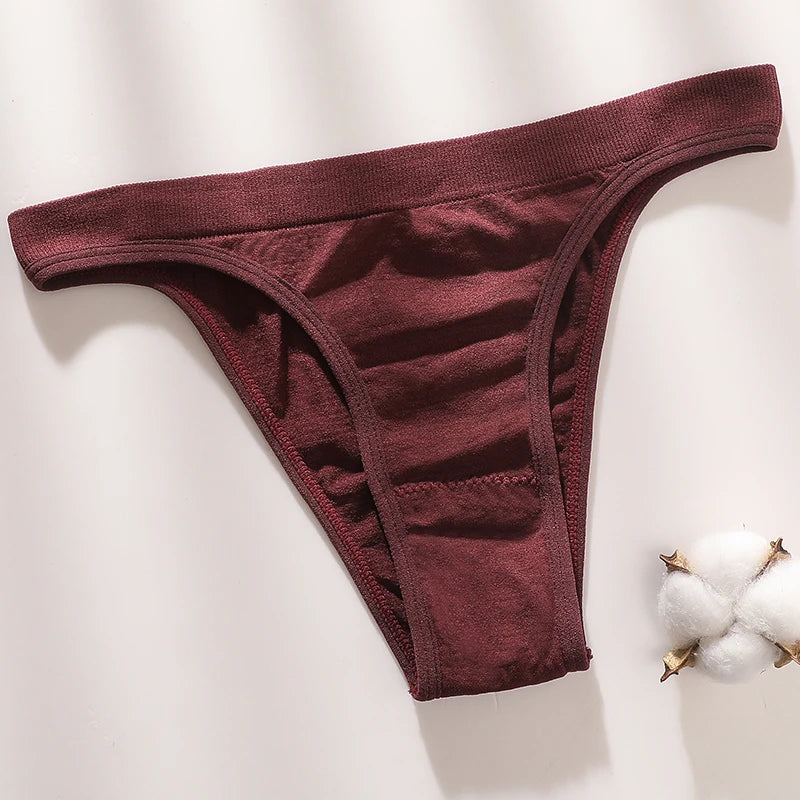 CowLost | product_id-5pcs-women-seamless-brazilian-high-leg-solid-color-panties |20