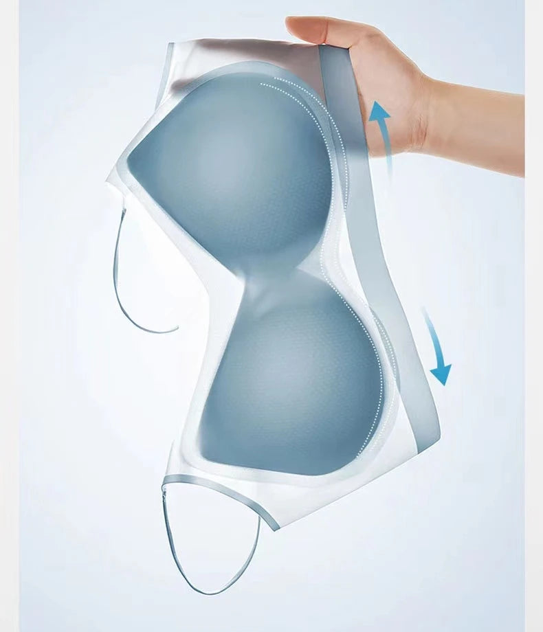 CowLost | ultra-thin-ice-silk-beautiful-back-womens-bra-summer-big-breasts-show-small-seamless-gathered-comfortable-womens-vest-sling |15