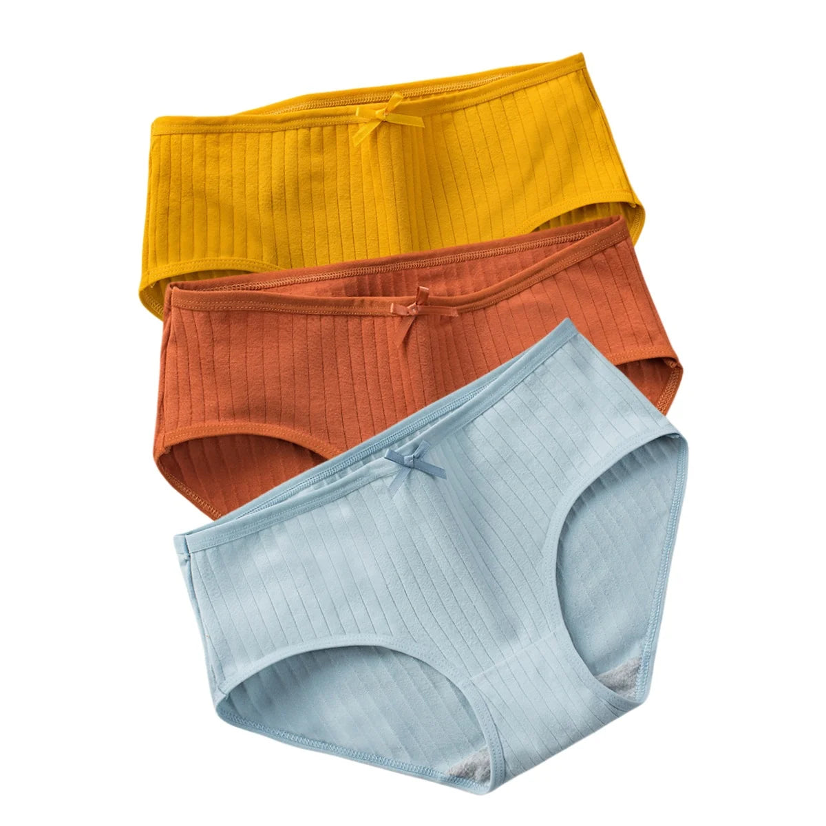 CowLost | product_id-3pcs-women-s-low-waist-breathable-cotton-solid-briefs |16