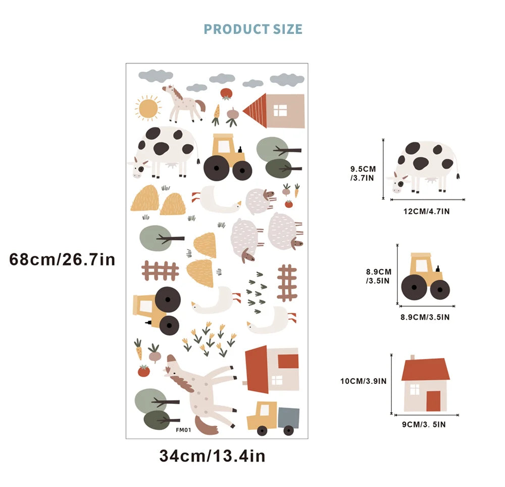 CowLost | wall-decals-product_id-boho-cartoon-cute-cow-farm-animal-vinyl-wall-sticker-removable-nursery-decal |6
