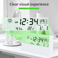 JUANJUAN LED Temperature Humidity Meter Thermo-Hygrometer Weather Station with Alarm Clock for Home