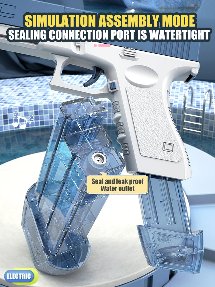 Portable Automatic Electric Burst Water Gun Toy for Kids Outdoor Play