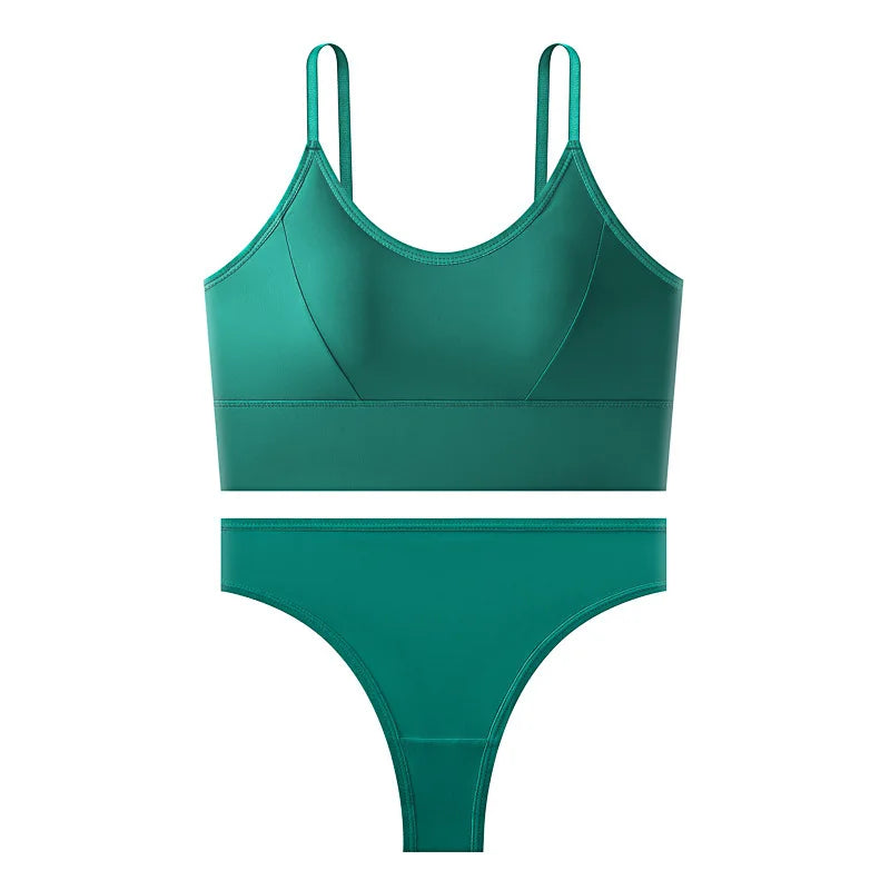 CowLost | product_id-women-s-ice-silk-seamless-push-up-bra-low-waist-thong-set-with-removable-pads |9