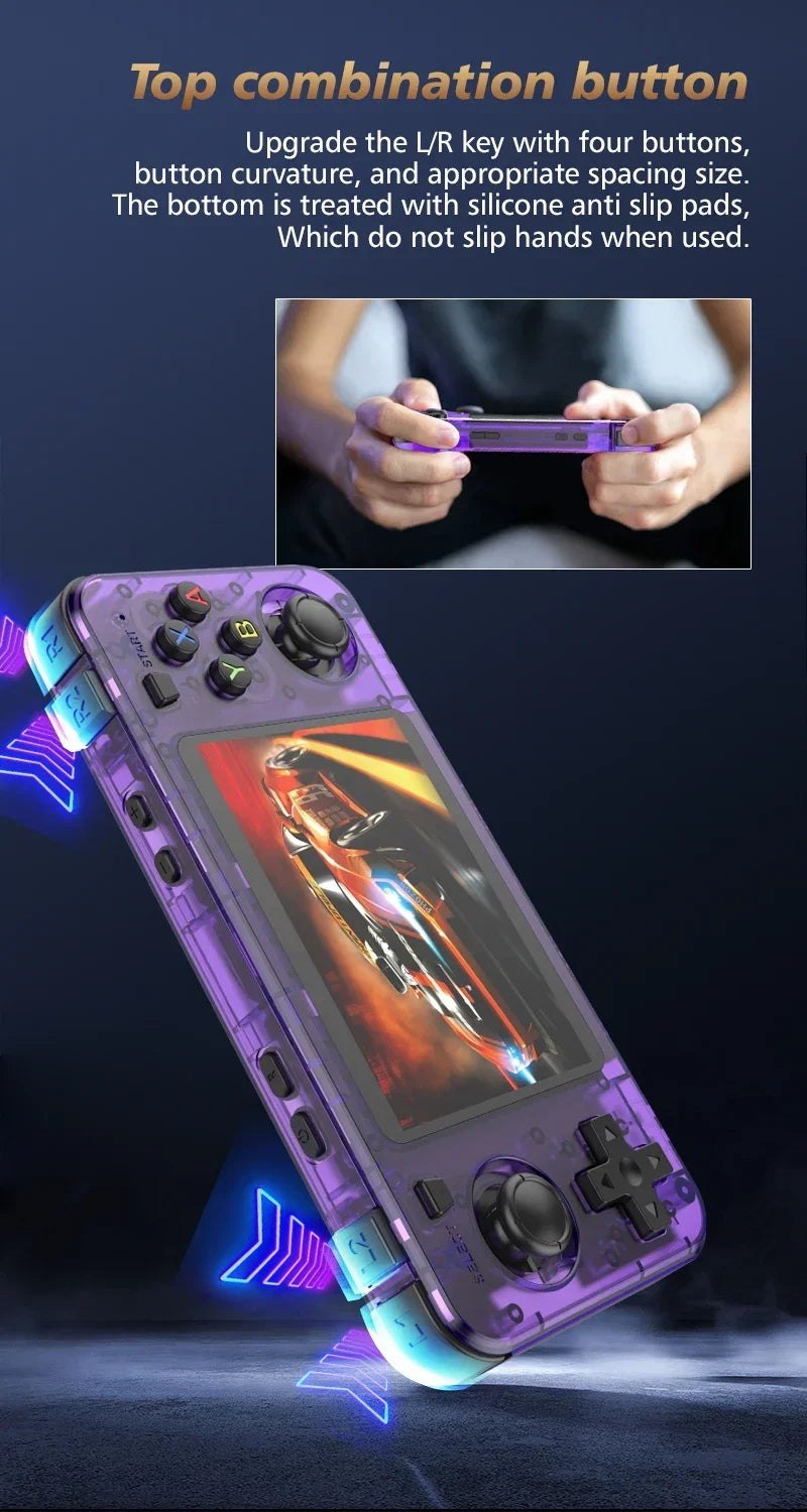CowLost | game-timers-boyhom-r36h-retro-handheld-game-console-3-5-ips-linux-64g-128g |9
