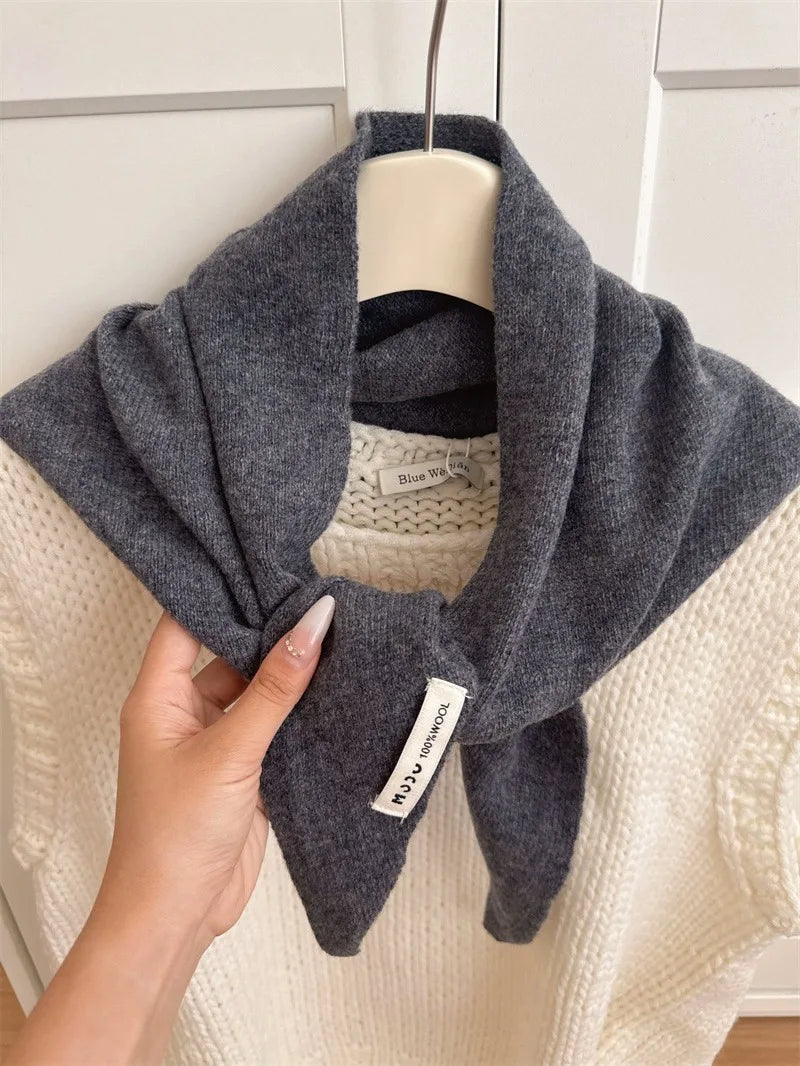 CowLost | british-korean-triangle-scarf-niche-wool-triangular |37