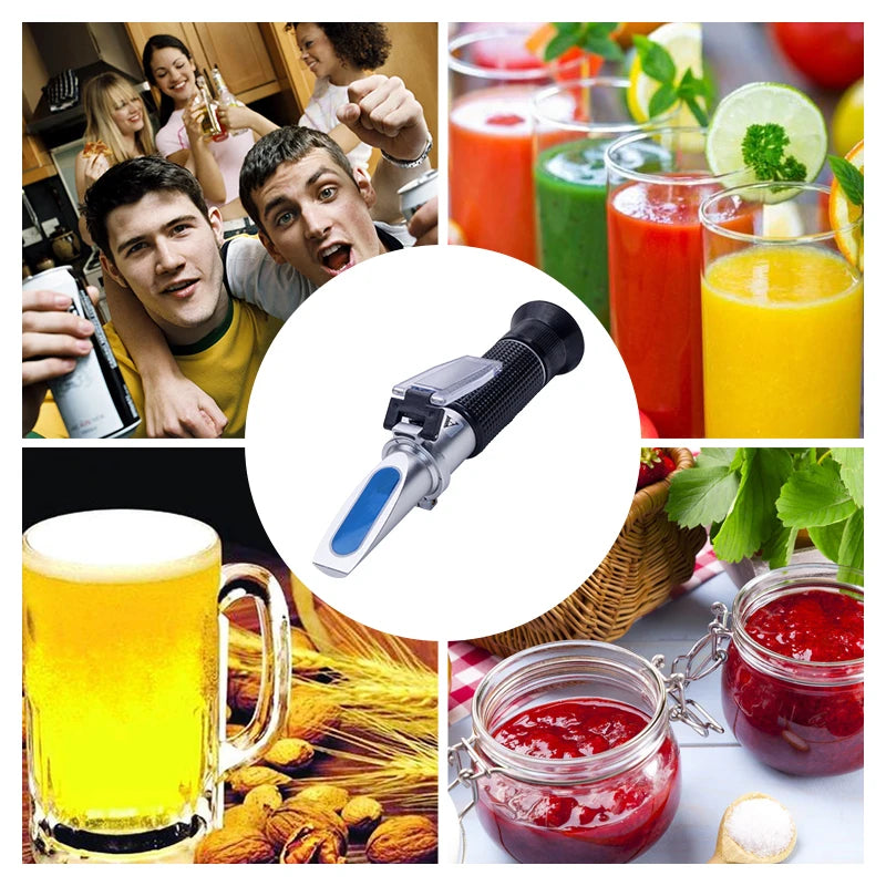 Beer Wine Wort Refractometer Dual Scale 0-32% Brix 1.000-1.130 SG with ATC Homebrew Hydrometer