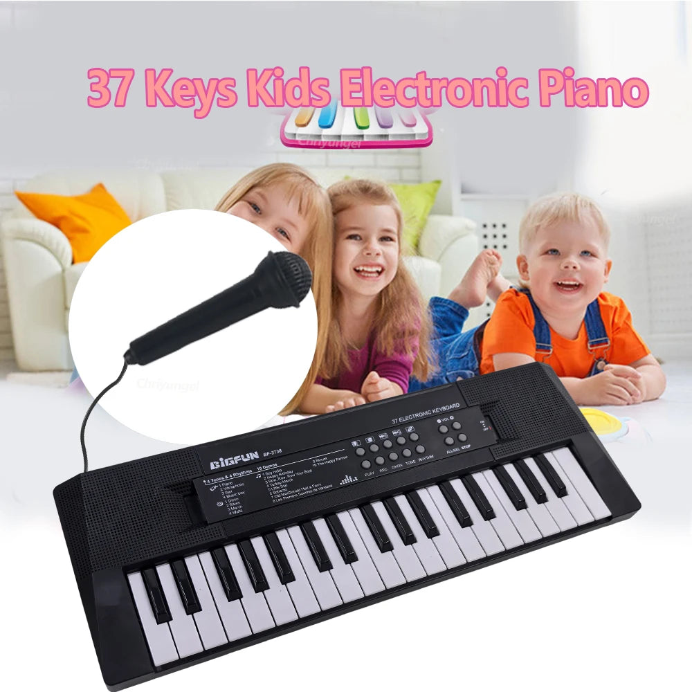 CowLost | product_id-37-key-kids-electronic-piano-keyboard-with-microphone-educational-toy-gift |8