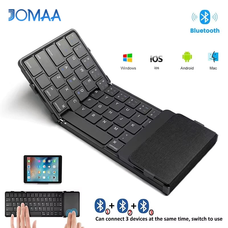 CowLost | folding-bluetooth-keyboard-with-touchpad-wireless-foldable-keyboard-with-pu-leather-for-ios-android-windows-support-3-devices |1