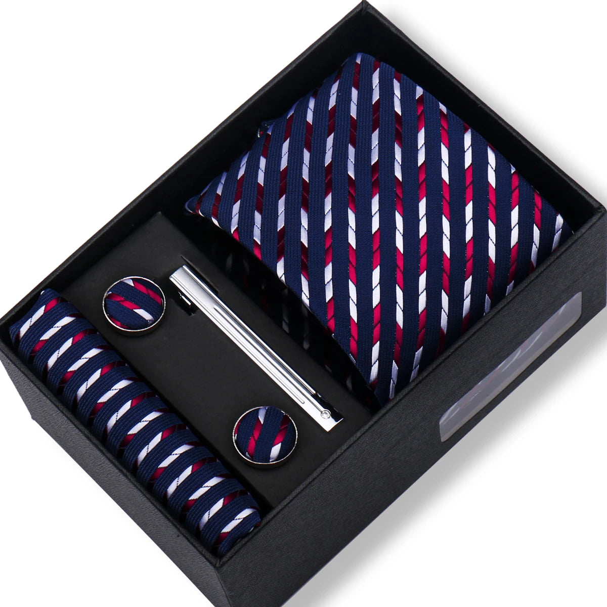 CowLost | tie-men-with-box-top-quality-business-ties-hanky-cufflink-set |96