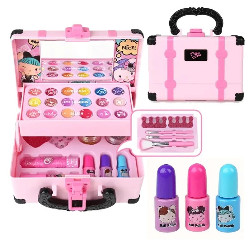 Kids Princess Makeup Play Set Non-Toxic Cosmetic Toy for Girls
