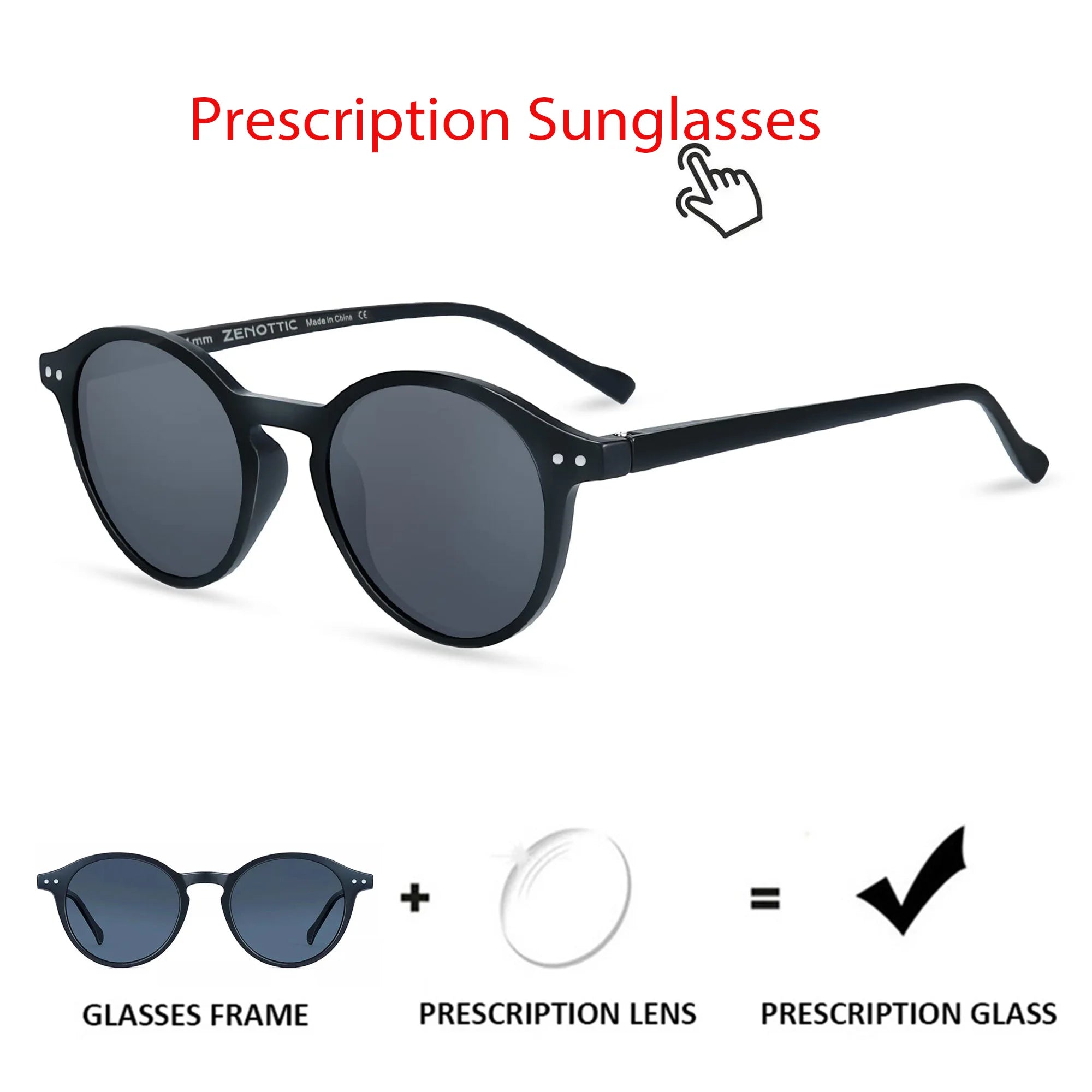 CowLost | zenottic-s-size-retro-circular-polarized-sunglasses |7