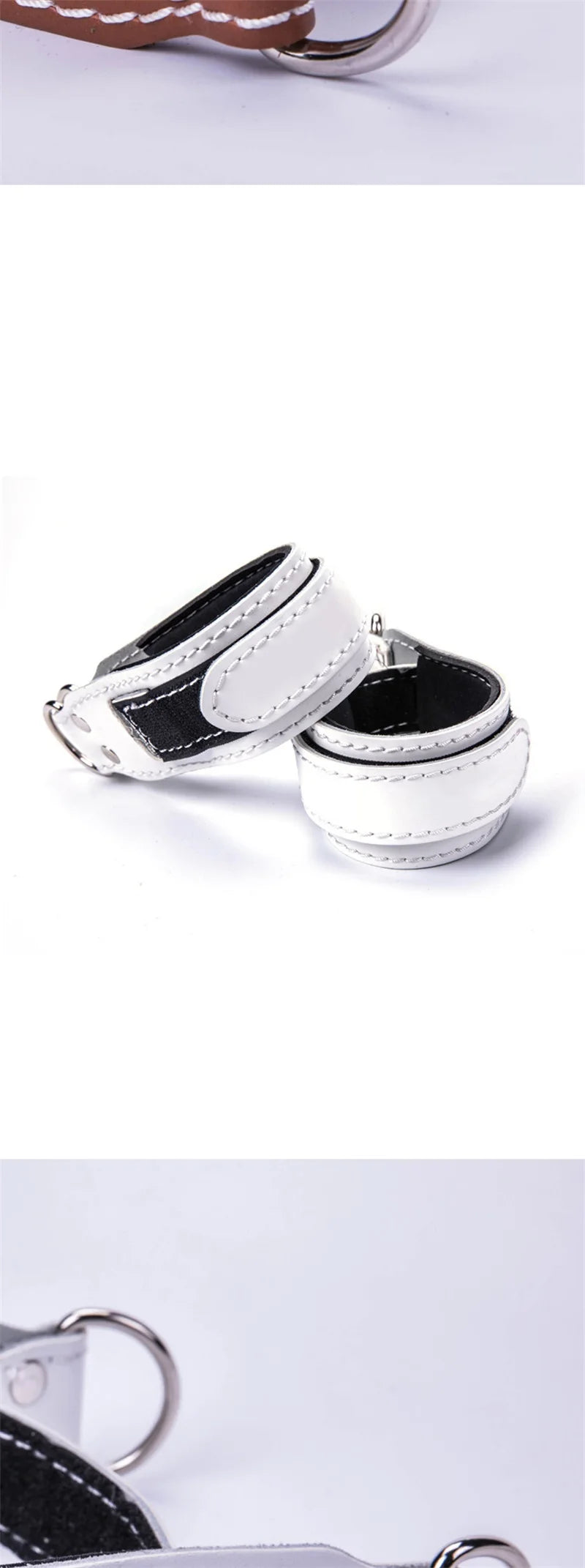 CowLost | sporting-goods-adjustable-leather-ankle-strap-cuffs-for-cable-machine-attachment |15