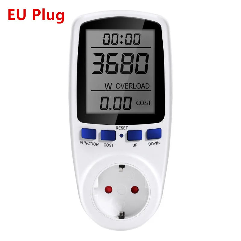 Digital LCD Wattmeter Power Meter Socket 110-240V EU UK US AU Plug Energy Monitor