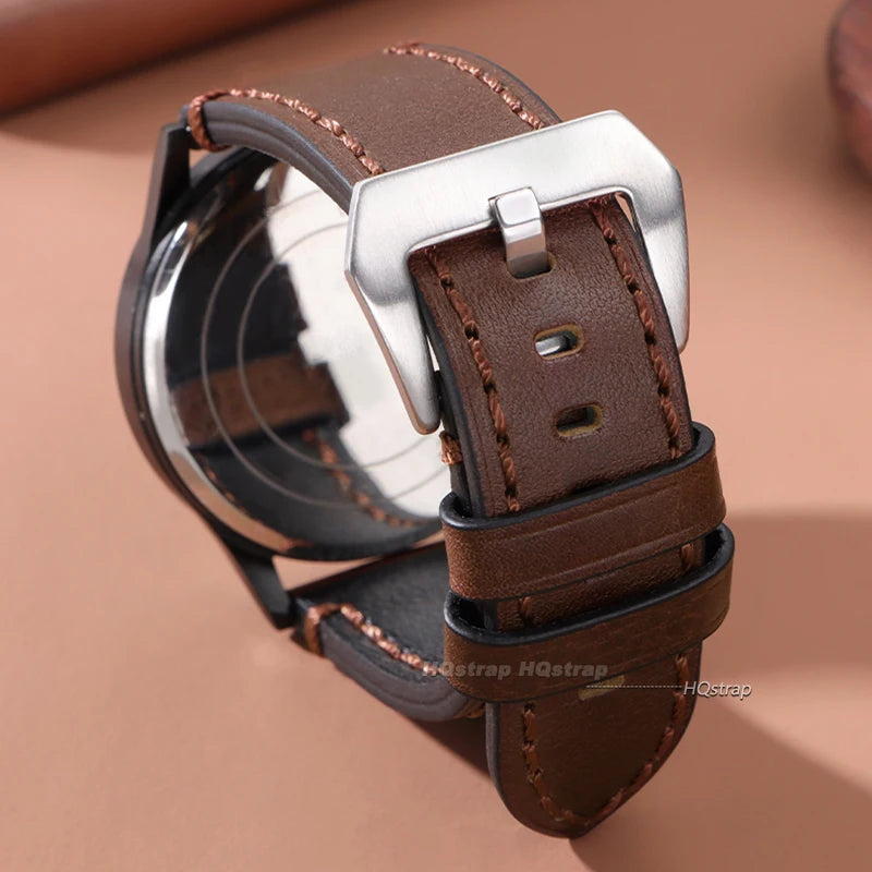 CowLost | watch-bands-product_id-vintage-oil-wax-leather-watch-band-20mm-24mm-handmade-cowhide-strap-for-smartwatch-panerai |4