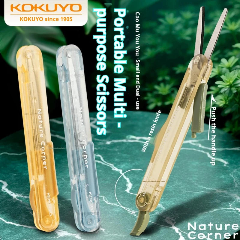 CowLost | product_id-kokuyo-nature-corner-2-in-1-transparent-scissors-and-pen-shaped-craft-knife-for-scrapbooking |1