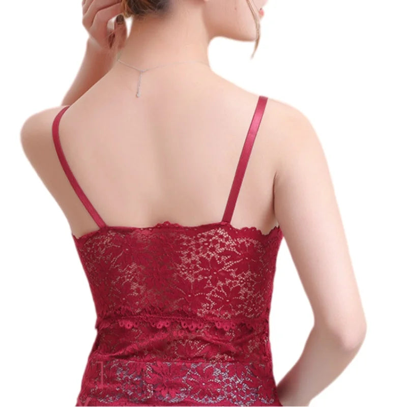 CowLost | product_id-womens-floral-lace-non-wire-bralette-with-adjustable-straps-and-removable-pads |2