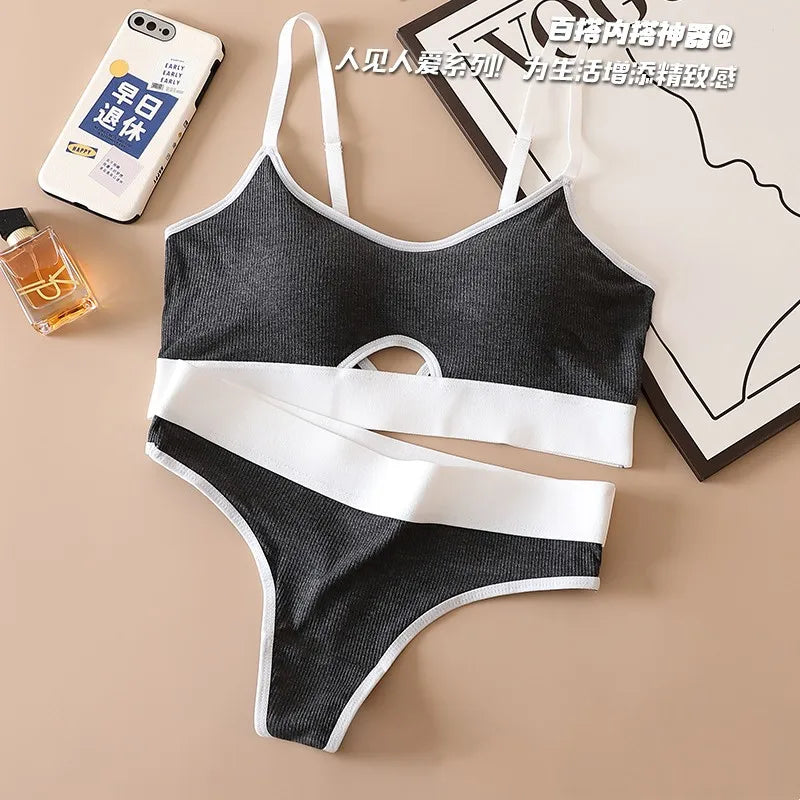 CowLost | product_id-women-s-cotton-push-up-bra-seamless-low-rise-thong-set-with-u-back-padded-support |11