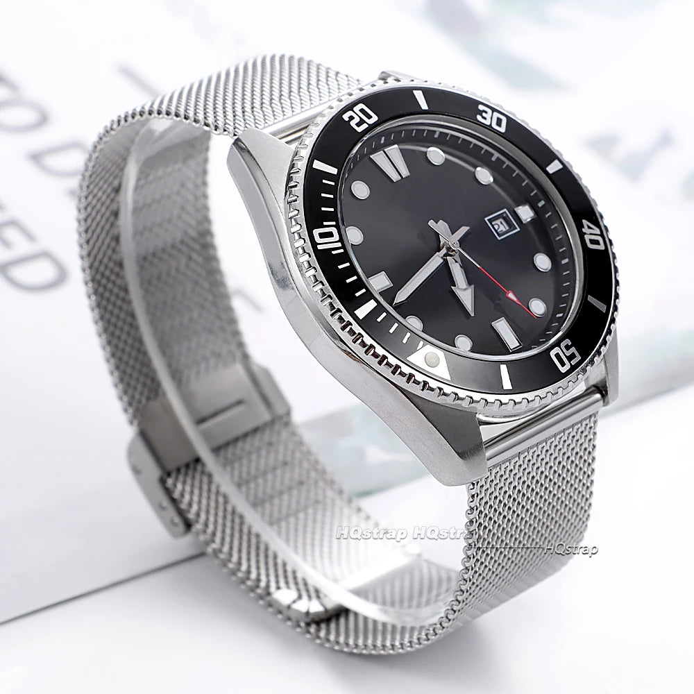 Quick Release Stainless Steel Milanese Mesh Watch Band 18mm 20mm 22mm Black Silver