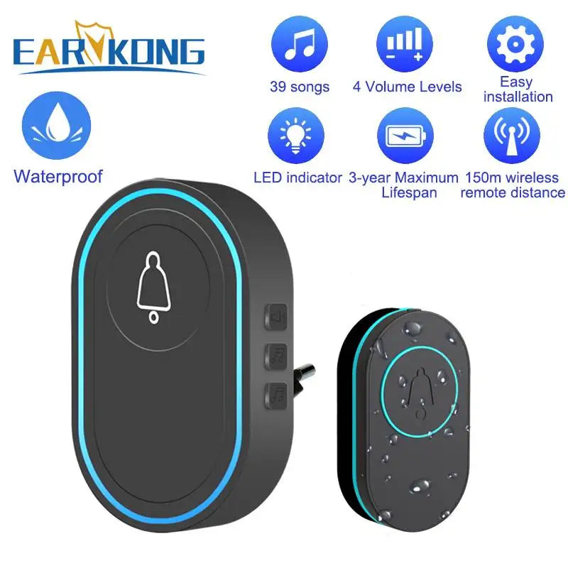 CowLost | intelligent-wireless-doorbell-home-welcome-doorbell-waterproof-300m-remote-smart-door-bell |21