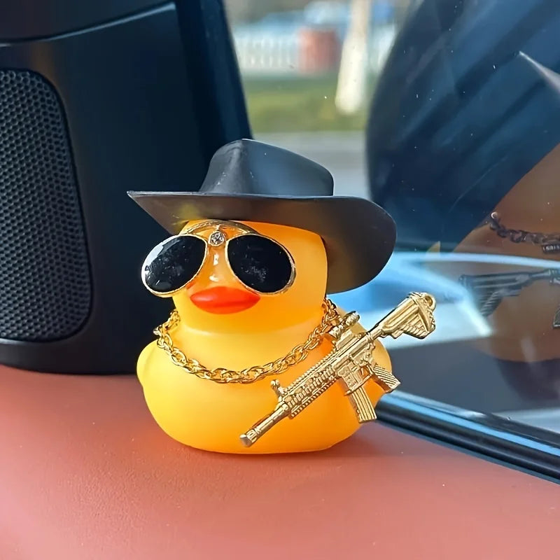 CowLost | 1set-cowboy-hat-black-duck-car-decoration-car-duck-decoration-accessory-2 |6